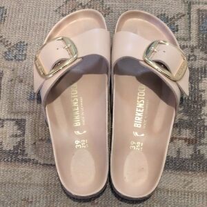 Birkenstock Madrid Soft Pink Leather Slide Sandals